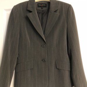 Simply Manakin - Grey with Pink Pin Strips Blazer
